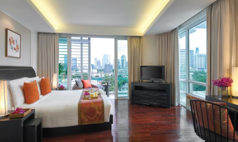Dusit Suites Hotel Ratchadamri, Bangkok Zewnętrze zdjęcie A bedroom at the hotel